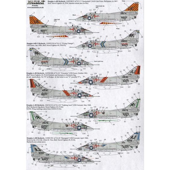 X72180 A-4B スカイホーク USN/USMC Pt.2 | エクストラデカール