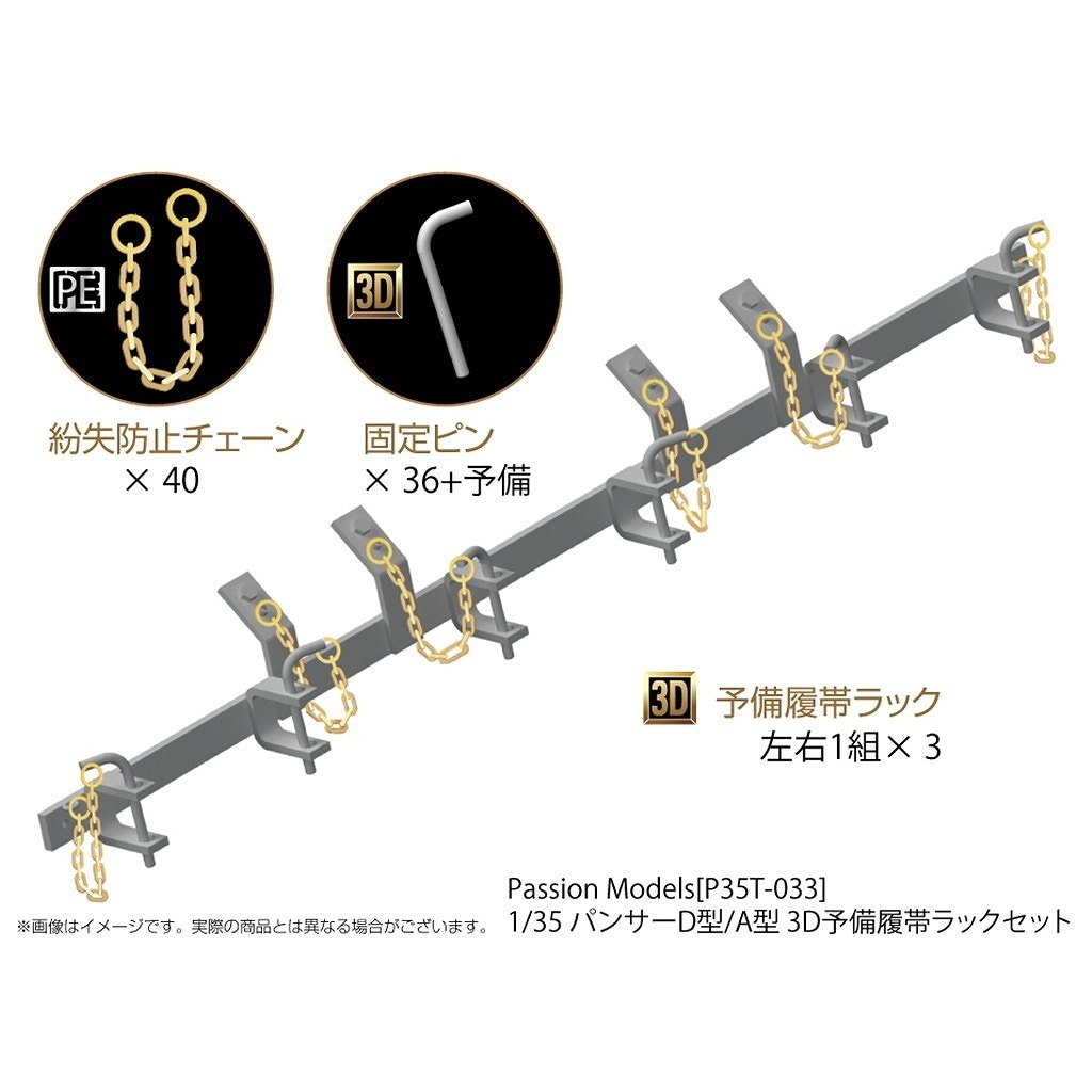 再入荷】P35T-033 1/35 パンサーD型/A型 予備履帯ラックセット