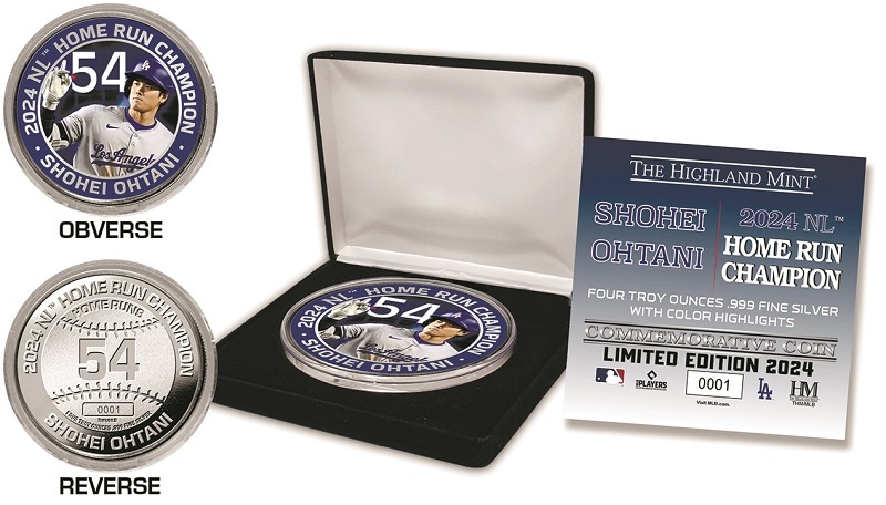 大谷翔平 2024年ナ・リーグ ホームラン王記念 純金・純銀メダル | 記念