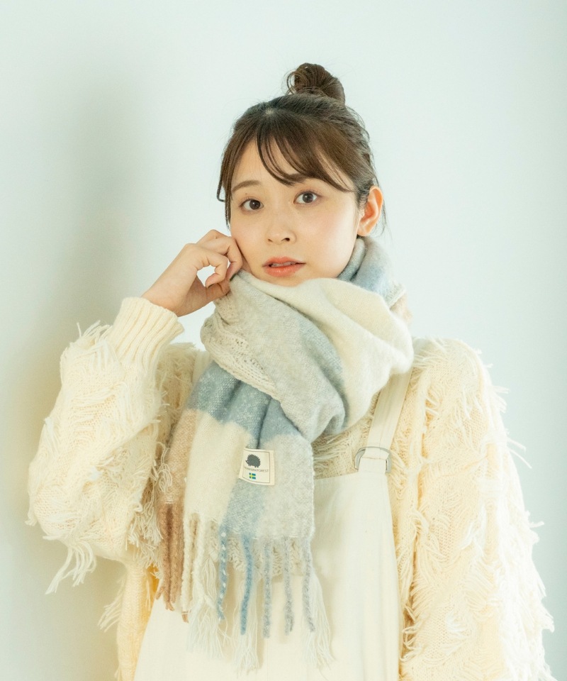 今だけお得な20%OFF】チェックニットコンビマフラー｜スカンジナビアン