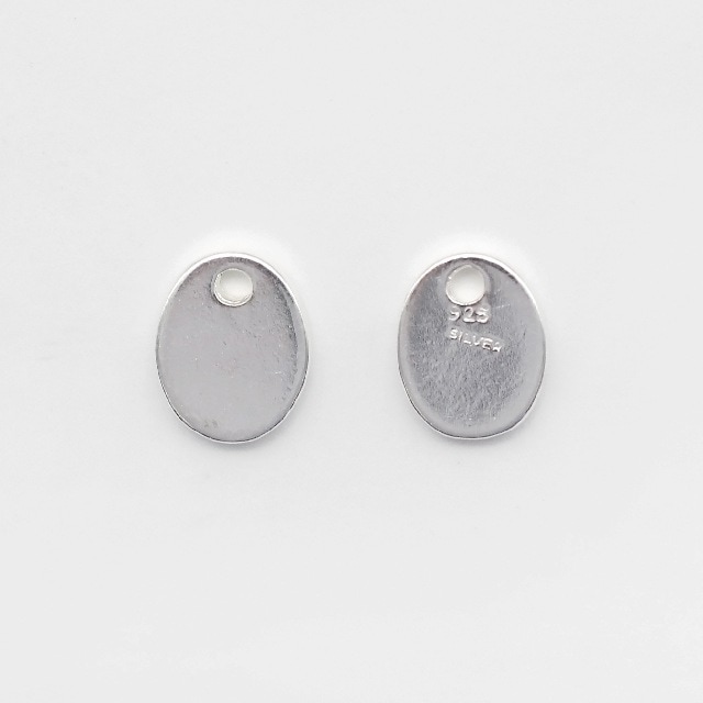 0020084SVC SV925製チャーム プレート オーバル 8.0×6.5×1.0mm 1ヶ