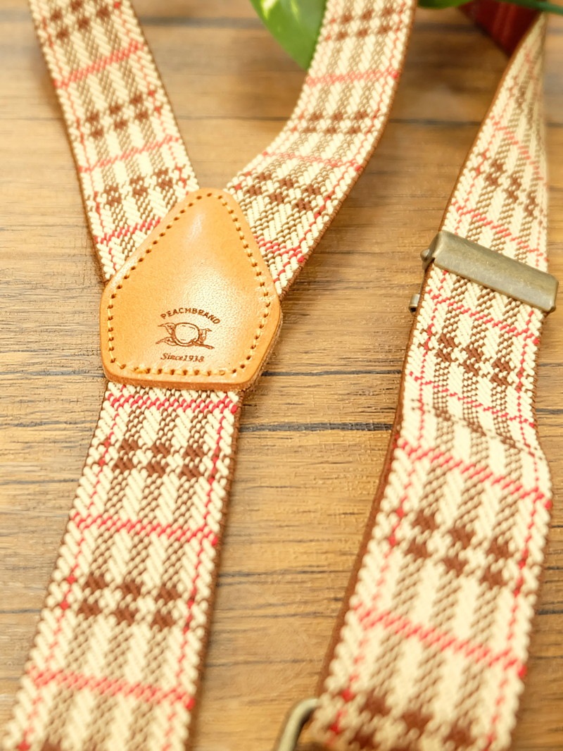 タータンベージュ サスペンダー | サスペンダー | PEACHBRAND