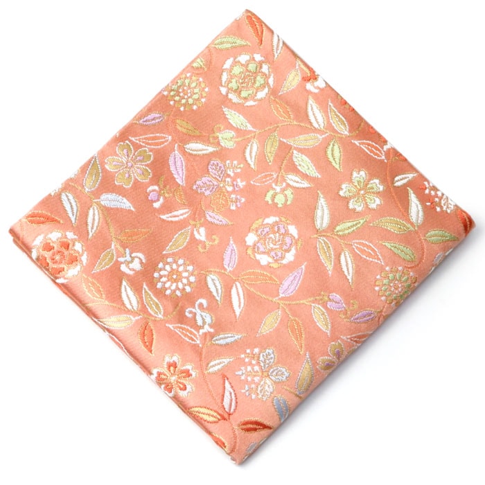 茶道具 出帛紗/出袱紗】 出帛紗 花文唐草 正絹 中川政七商店 謹製