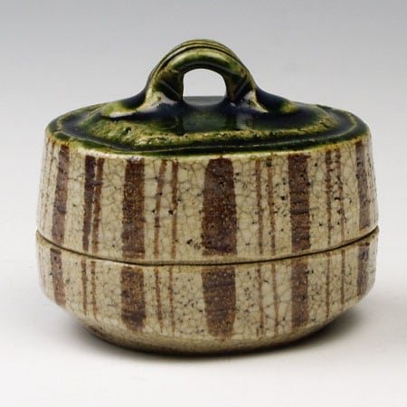 茶道具 香合】 ハジキ香合 織部 松本鉄山作 | 香合（こうごう