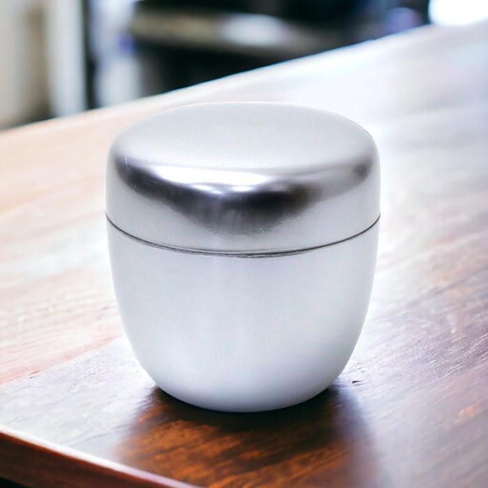 茶道具 中棗】 中棗 銀 シルバー 無地 内黒 おしゃれ 樹脂製 | 棗