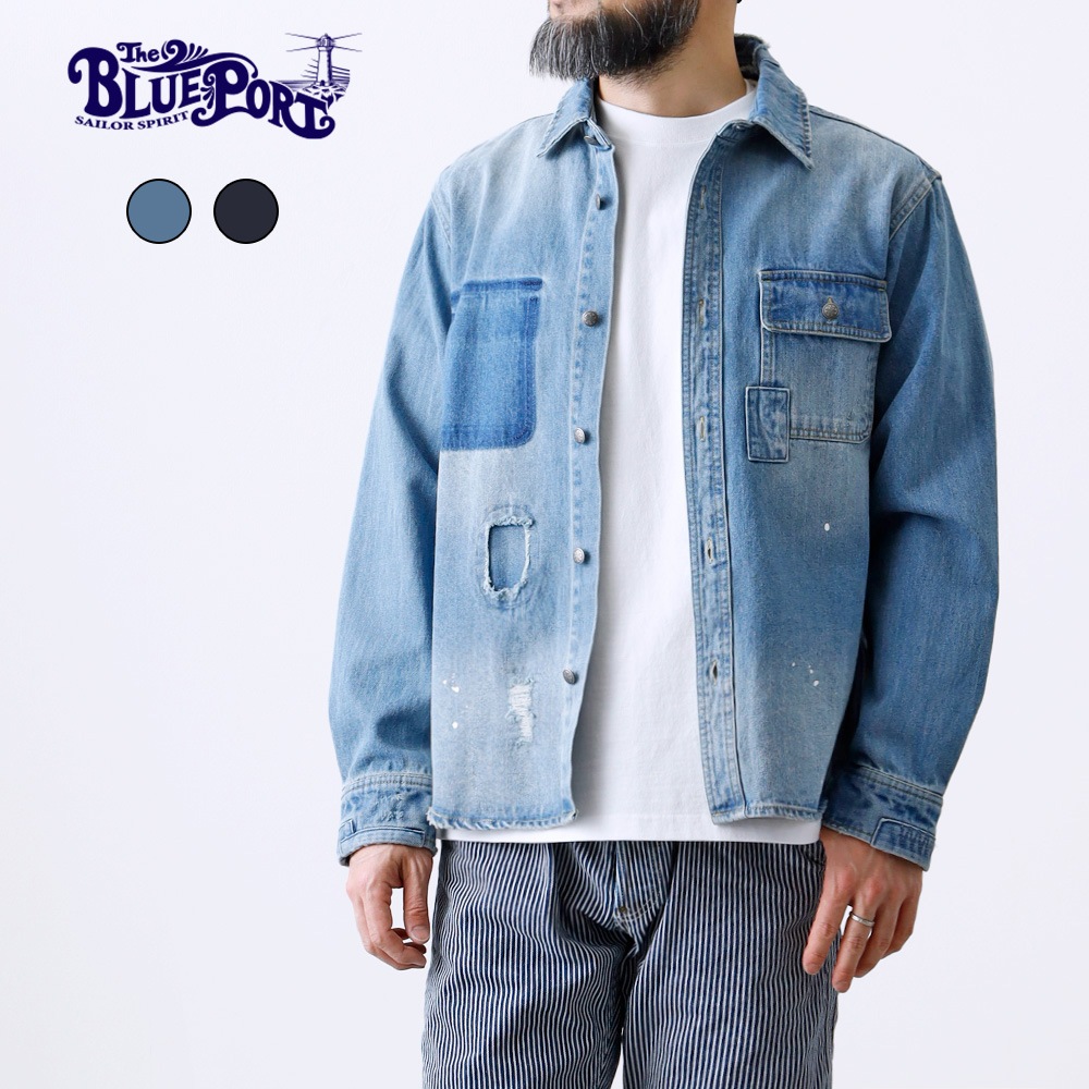 30%OFF！ファミリーセール！】【BLUEPORT】REMAKE DENIM SHIRTリメイク