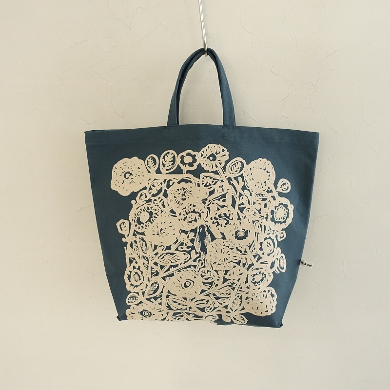 美品】ミナペルホネン mina perhonen flower nest トートバッグ (ba84