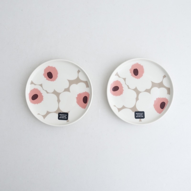 北欧】マリメッコ marimekko UNIKKO ウニッコ プレート 13㎝ 2枚セット