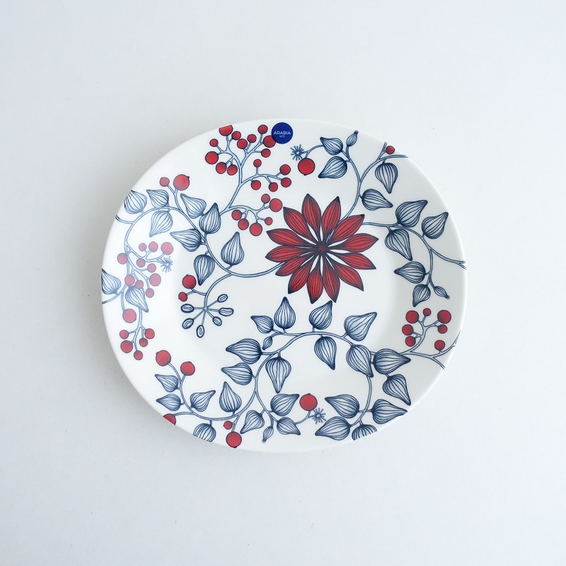 北欧】未使用/アラビア ARABIA Runo Frost berry オーバルプレート