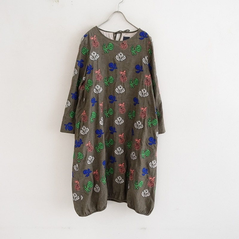 ミナペルホネン mina perhonen quartet コットン刺繍バルーンドレス