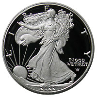 アメリカ イーグル1＄銀貨 2022-W Proof | アメリカの貨幣,イーグル