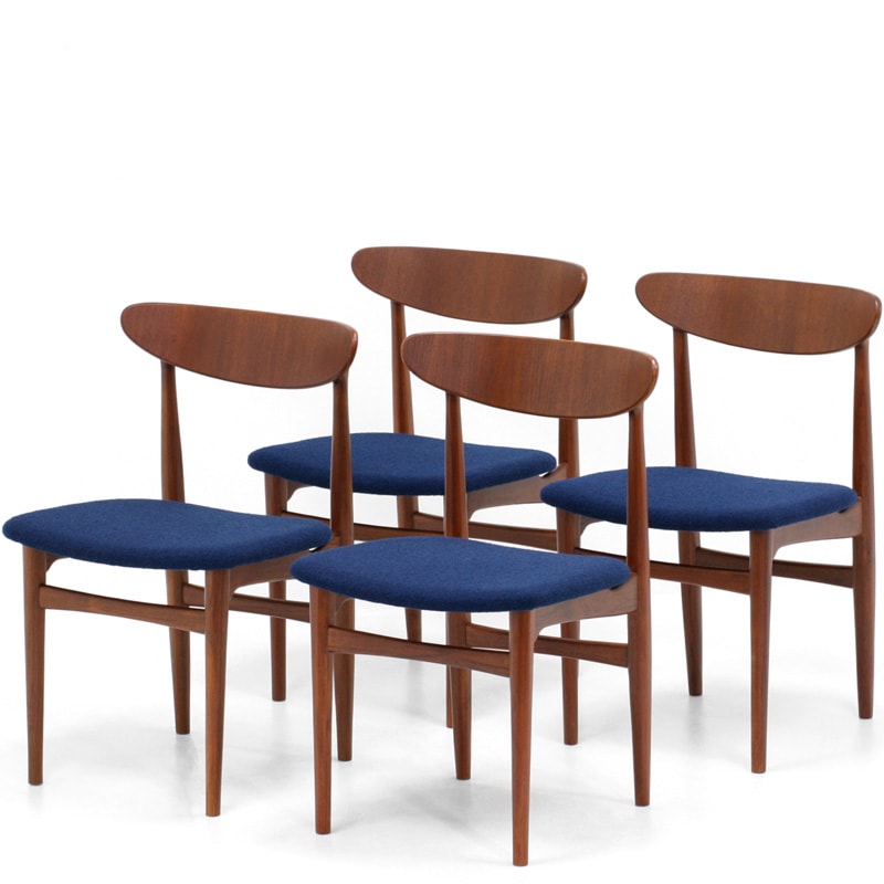 アウトレット 北欧デザイン ダイニングチェア 4脚セット チーク