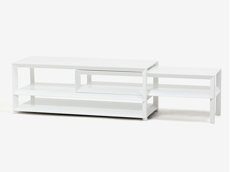 テレビボード ウェッジE 120 ホワイト色【在庫限りのため40%OFF