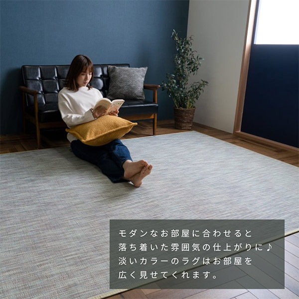 竹ラグ DXフォース 夏ラグ 無地カラー ひんやり クッション性 抗菌防臭