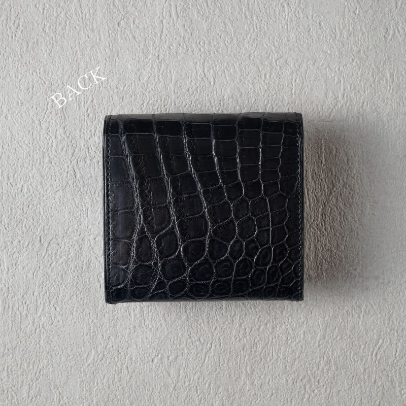 Tou-澄-（二つ折り財布） マットクロコダイル/潤銀（シルバー） 日本製