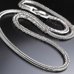 激安シルバー1.1Φ12面カットトリプル喜平ネックレス50cm