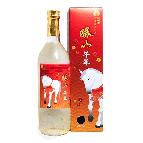 勝山 2026年 干支ラベル 午 金粉入り 720ml 箱入り かつやま えと 勝山