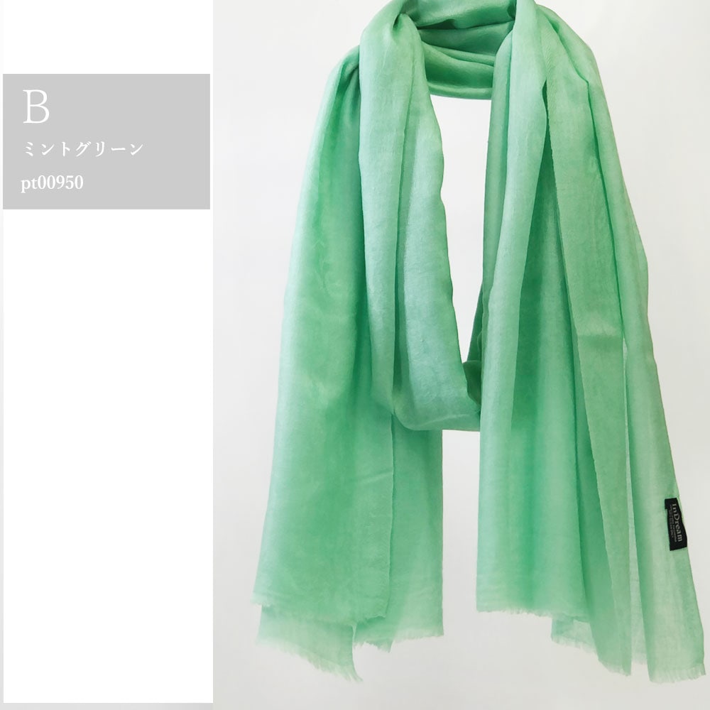 InDream ストール パシュミナ マフラー ペイズリー柄 緑 グリーン