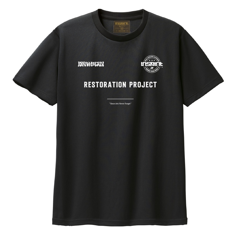 2025プロジェクトDRY Tシャツ／黒 | INSPIRIT × BRAHMAN | INSPIRIT