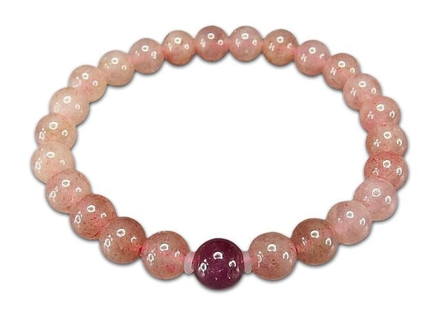 Berry様♥️ラリマー ハート＆ストロベリークォーツ天然石ブレスレット