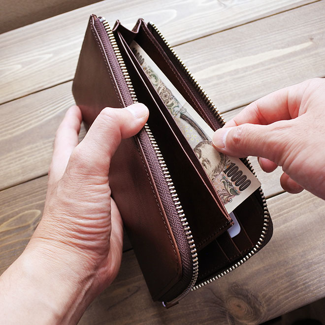 定番・ゆったり】L字ファスナー 長財布 【栃木レザー】 ロング / 日本製