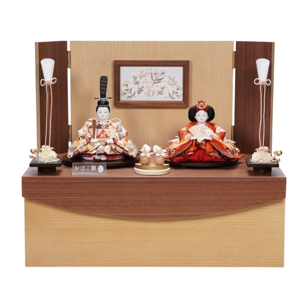 雛人形】三寸 おぼこ雛 宝尽くし文様 親王揃い収納飾り | 小出松寿作