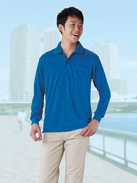 JICHODO】 85804 吸汗速乾長袖ポロシャツ [通年]通販ページ│自重堂
