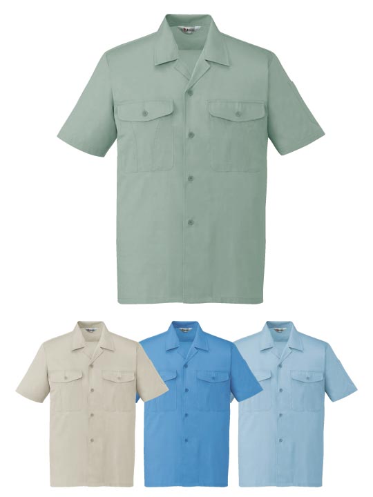 JICHODO】 44334 エコ製品制電半袖オープンシヤツ [春夏]通販ページ