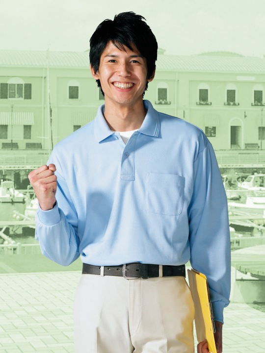 JICHODO】 47604 吸汗速乾長袖ポロシャツ [通年]通販ページ│自重堂