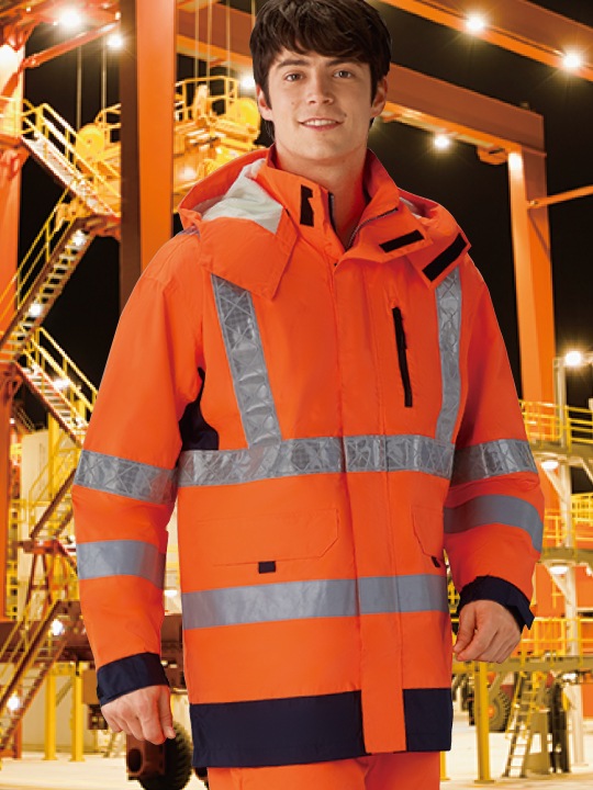 JICHODO】 81273 高視認レインコート(フード付)[通年]通販ページ│自重