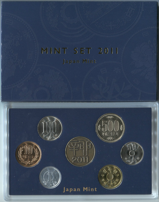 平成23年(2011) 通常ミントセット | ミント・プルーフ貨幣類 | | 東京