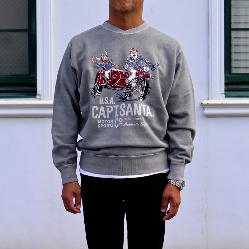 キャプテンサンタ》後染め重ね襟トレーナー / JOYMARK DESIGN