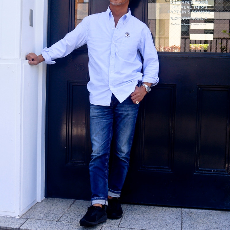 キャプテンサンタ》オックス円文字刺繍OPL/SBDシャツ / JOYMARK DESIGN