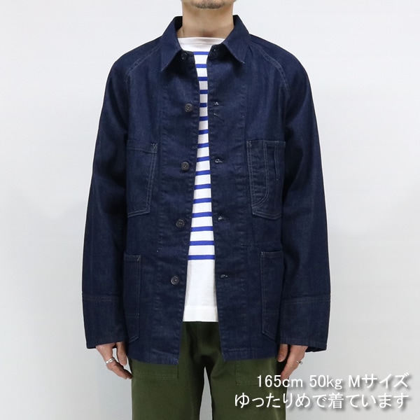 ブルーブルー/BLUE BLUE セルビッチライトデニムラグランスリーブ