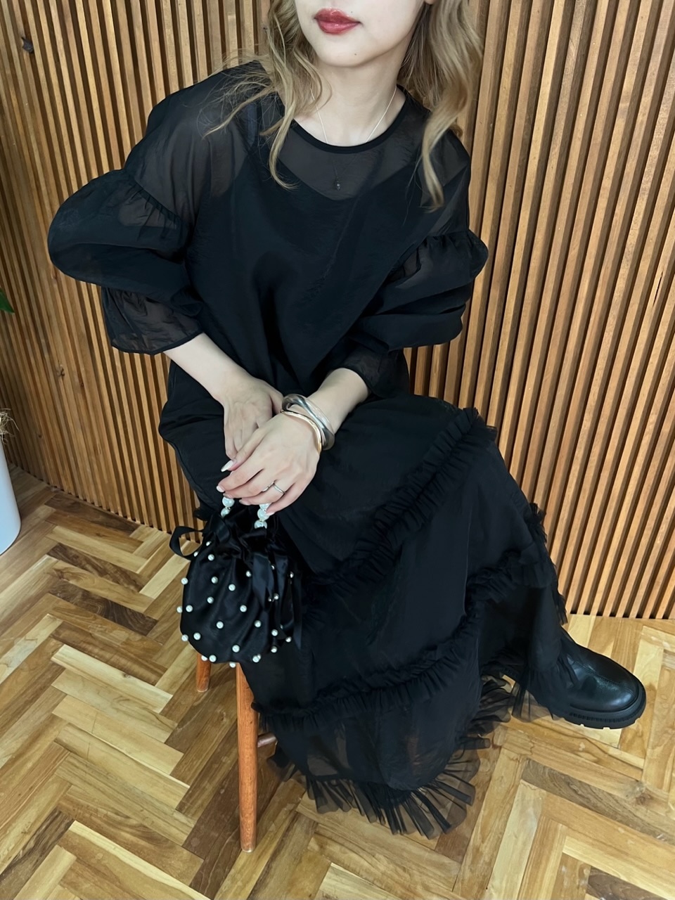 tulle layered op ブラック | ワンピース | JUMELLE