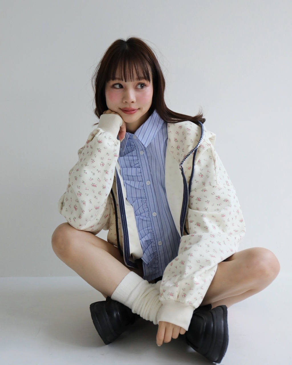 official限定】ストライプフリルブラウス PINK | JUMELLE | JUMELLE