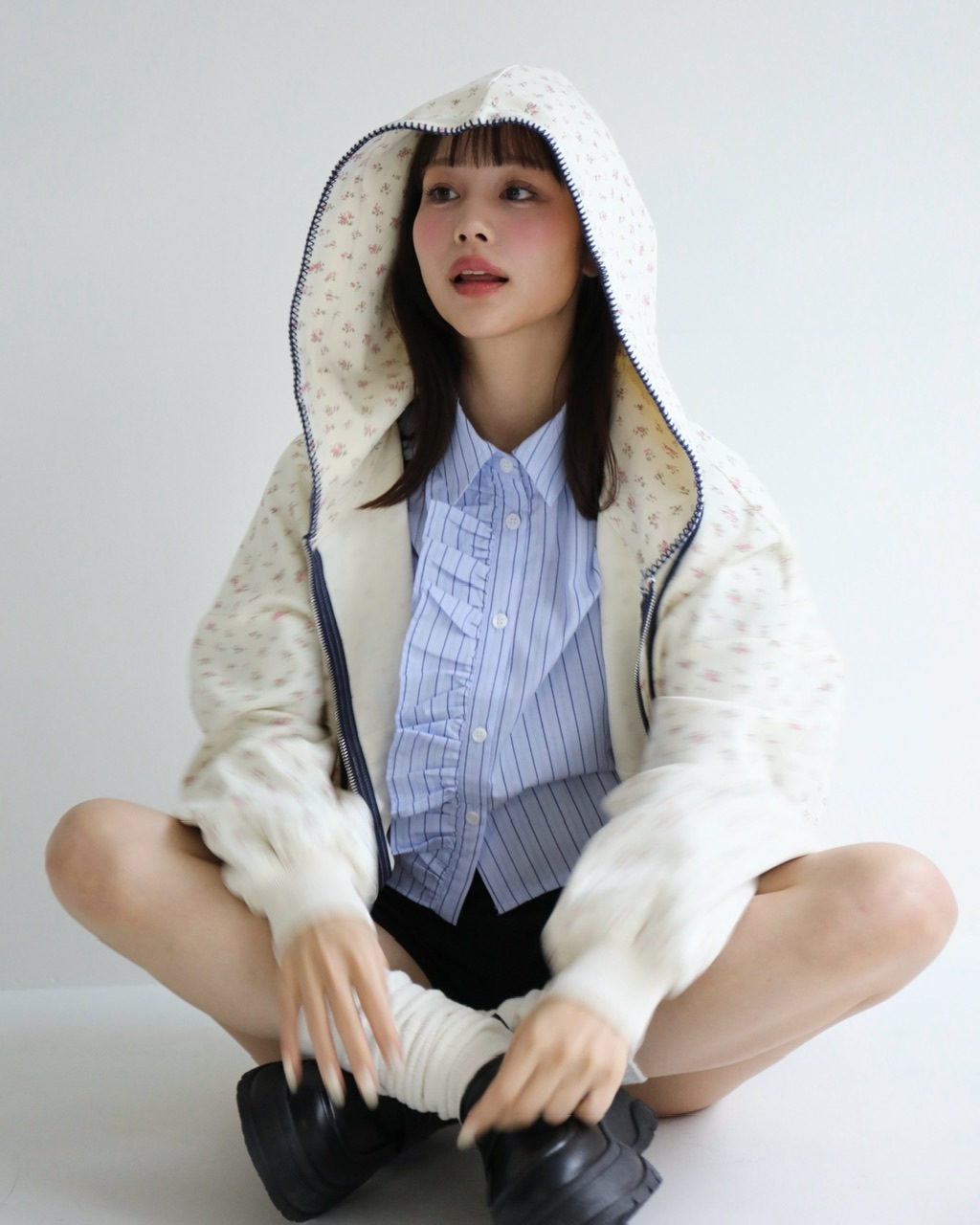 official限定】ストライプフリルブラウス PINK | JUMELLE | JUMELLE