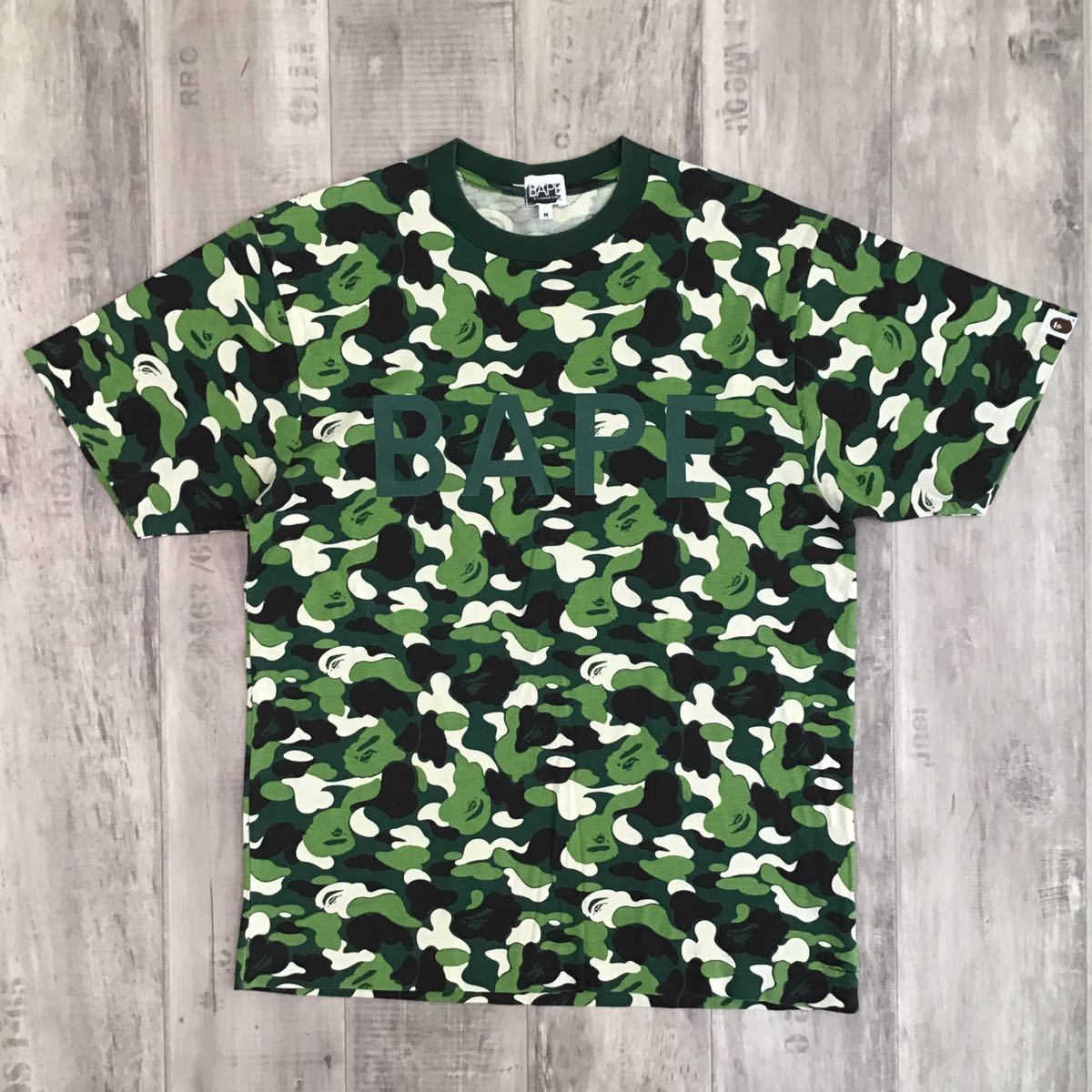 ABC camo green BAPE logo Tシャツ Mサイズ a bathing ape bape エイプ