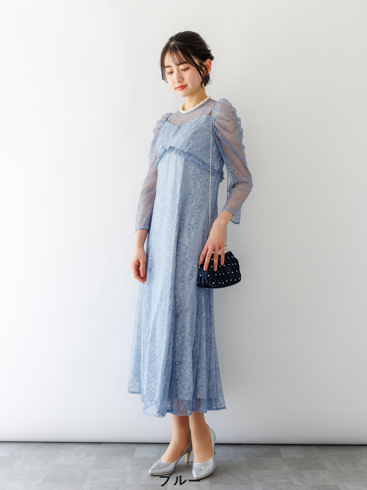 総レースハイウエストマチ付ワンピース［ドレス］｜KarLParkLane Style