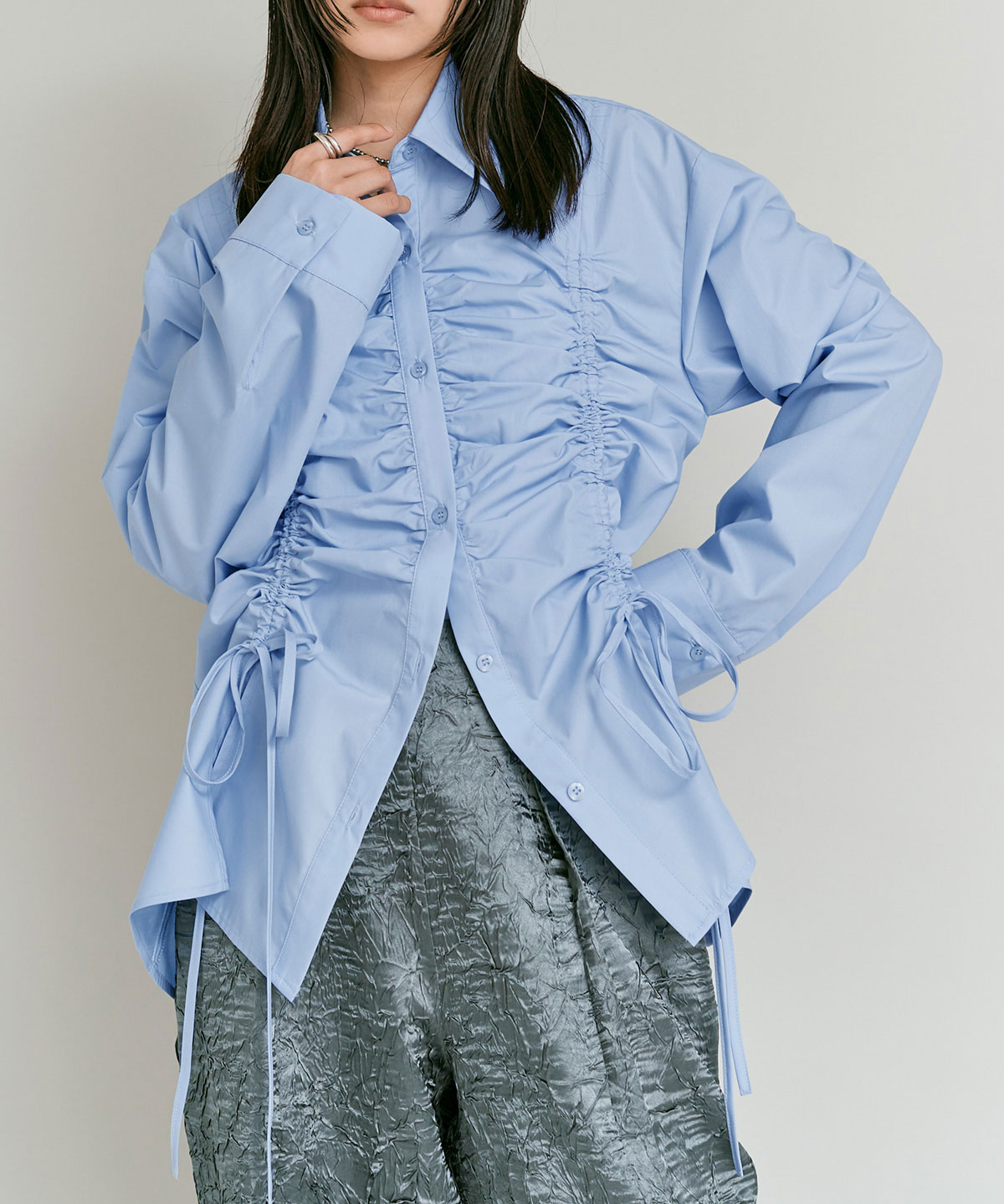 ノンアイロンシャーリングリボンブラウス 全3色 | トップス,シャツ