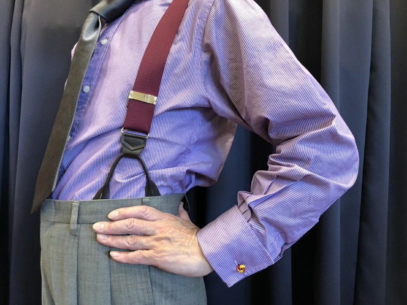 サスペンダー Y型 Yバックメンズ 紳士 英国流6ボタン止め クラシック