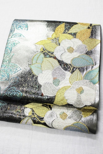 西陣織老舗高島織物謹製袋帯「青銅箔 椿」 | すべての商品 | きもの