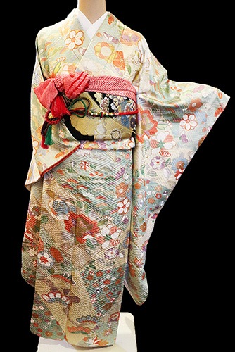 丹後ちりめん振袖レンタルフルセット「牡丹松梅」往復送料無料