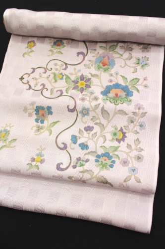 染めの名門岡重謹製 九寸名古屋染め帯「更紗」 | 販売着物商品,名古屋