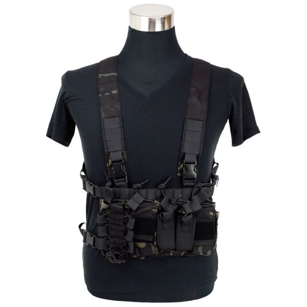 コンパクト チェストリグ マルチカムブラック | エアガン,ミリタリー
