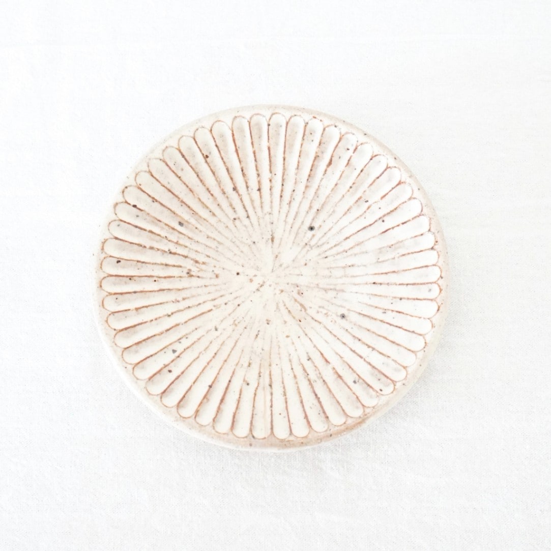 予約商品】山田雅子 鎬 しのぎ 銘々皿 小皿 器 ／2025年1月末発送予定