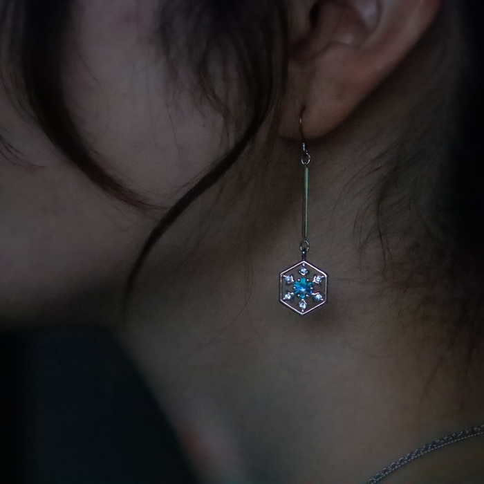 雪の結晶 ピアス(ギフトボックス別売) | 北一硝子 まごころお届け便