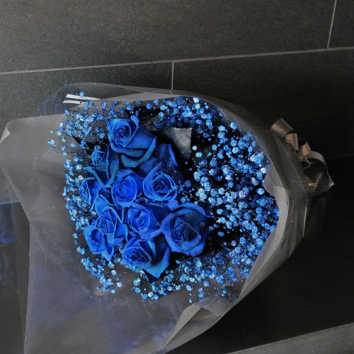 青いバラ 10本の花束 | バラ・生花,青いバラ,花束 | ROSESHOP 青いバラ