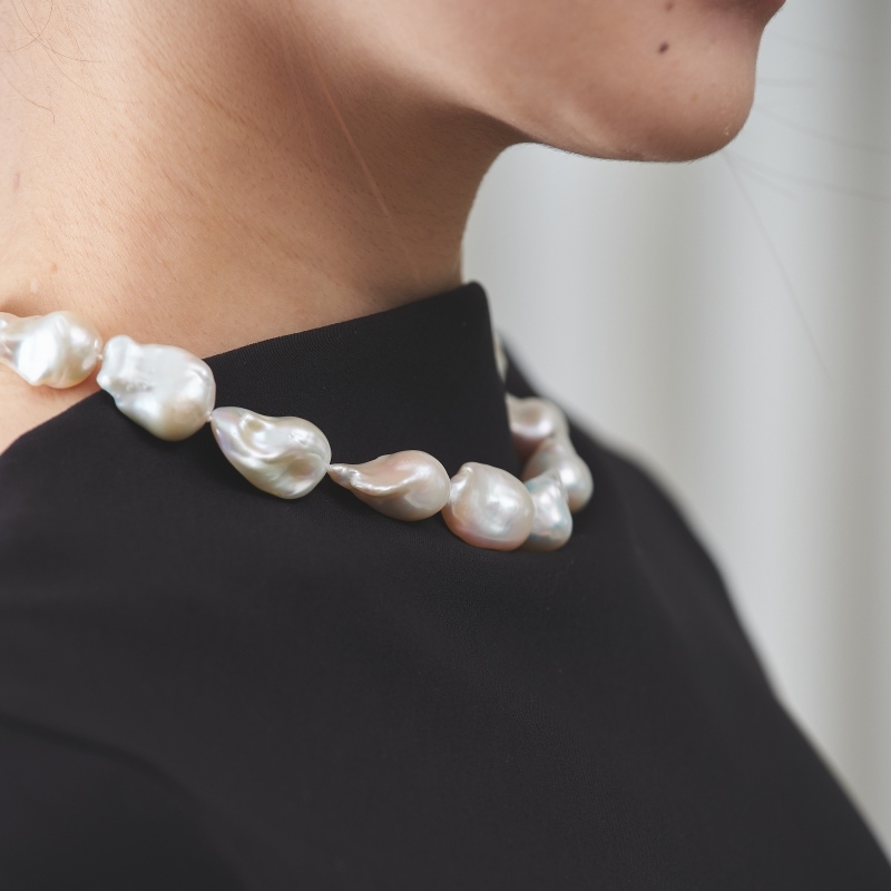 Joanne(ジョアンヌ) 淡水パールホワイト・オイスターネックレス