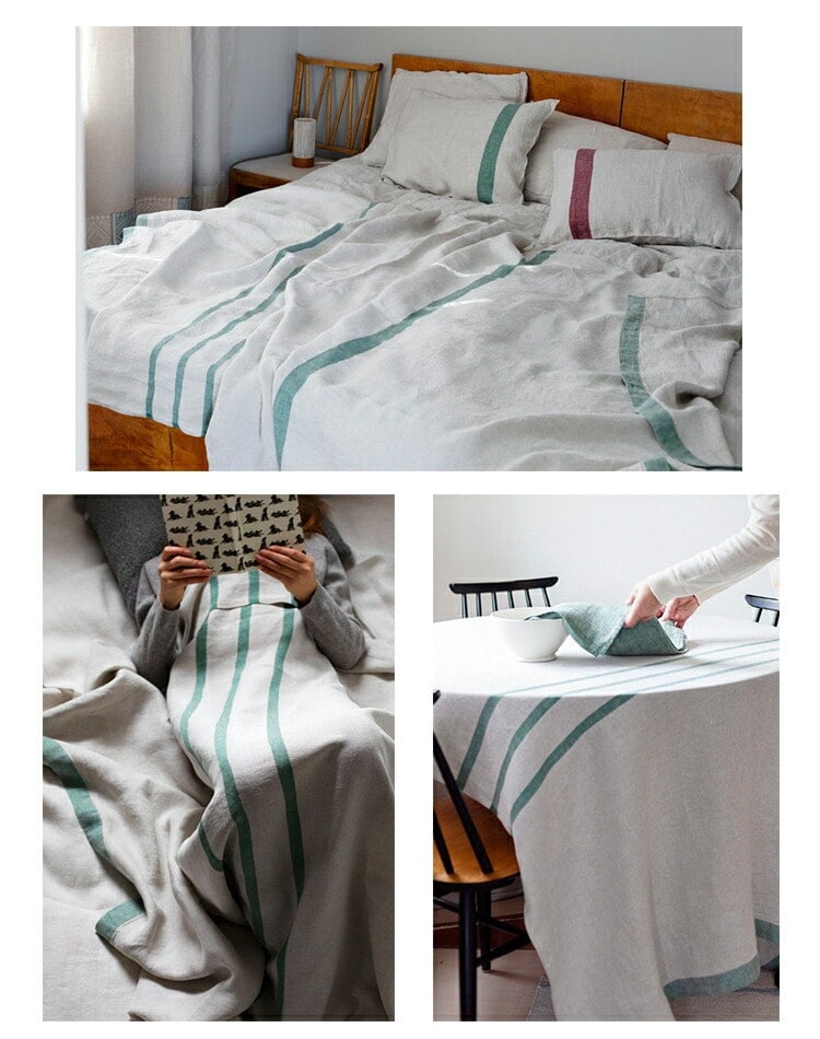 ラプアンカンクリ リネンブランケット サマーブランケット ベッド